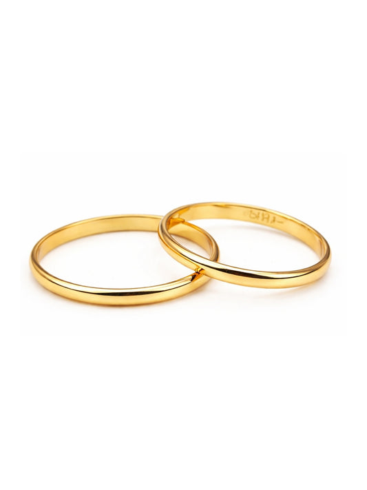 Argollas de Matrimonio Ilusión Media Caña 2mm Oro 18k