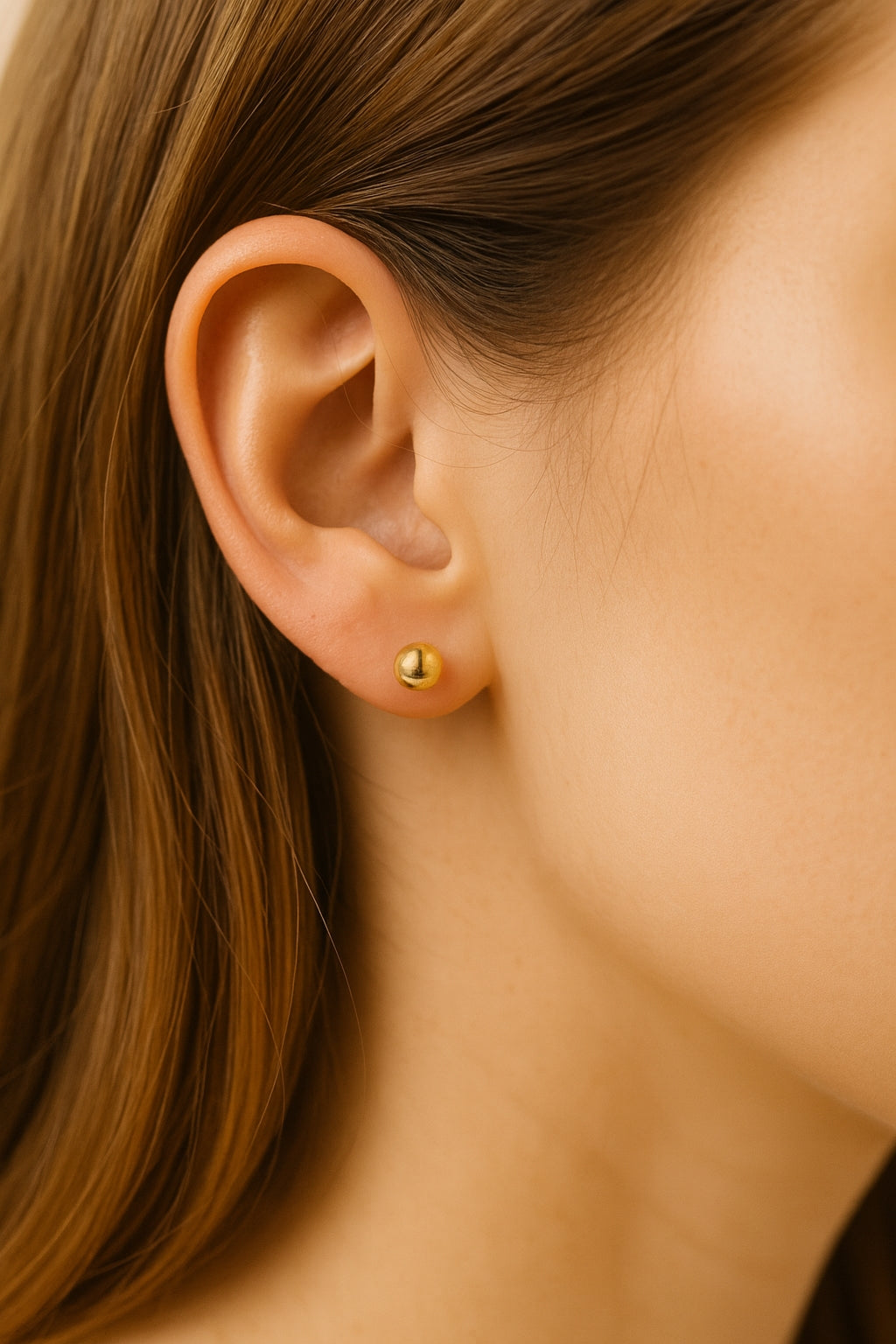 Oro 18k Aros Bolita N 7