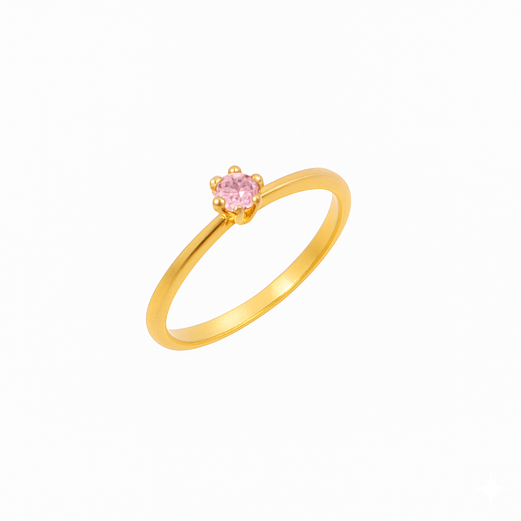 Anillo Solitario  6 grifas tradicional Oro 18k