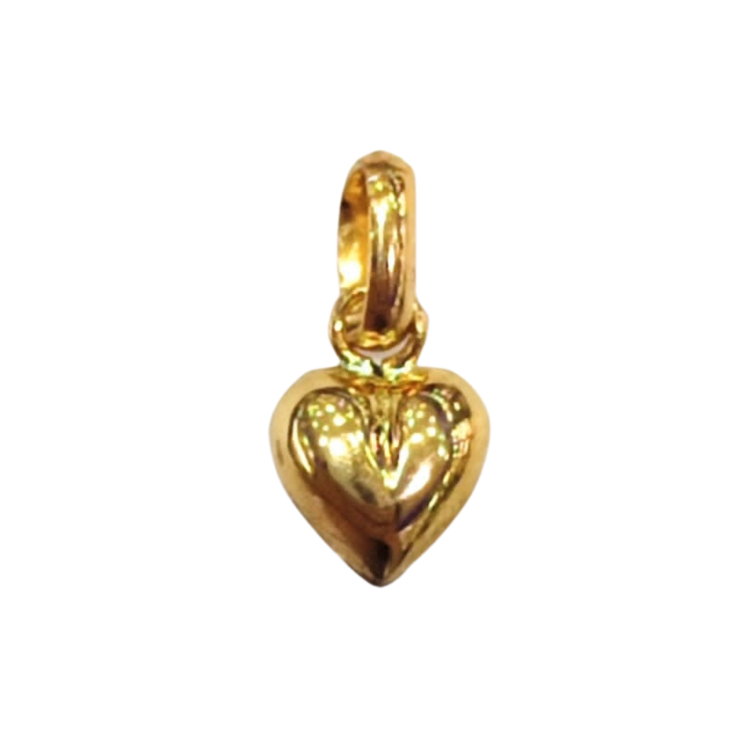 Conjunto Cadena Limada Mini + Colgante de Corazón 18k