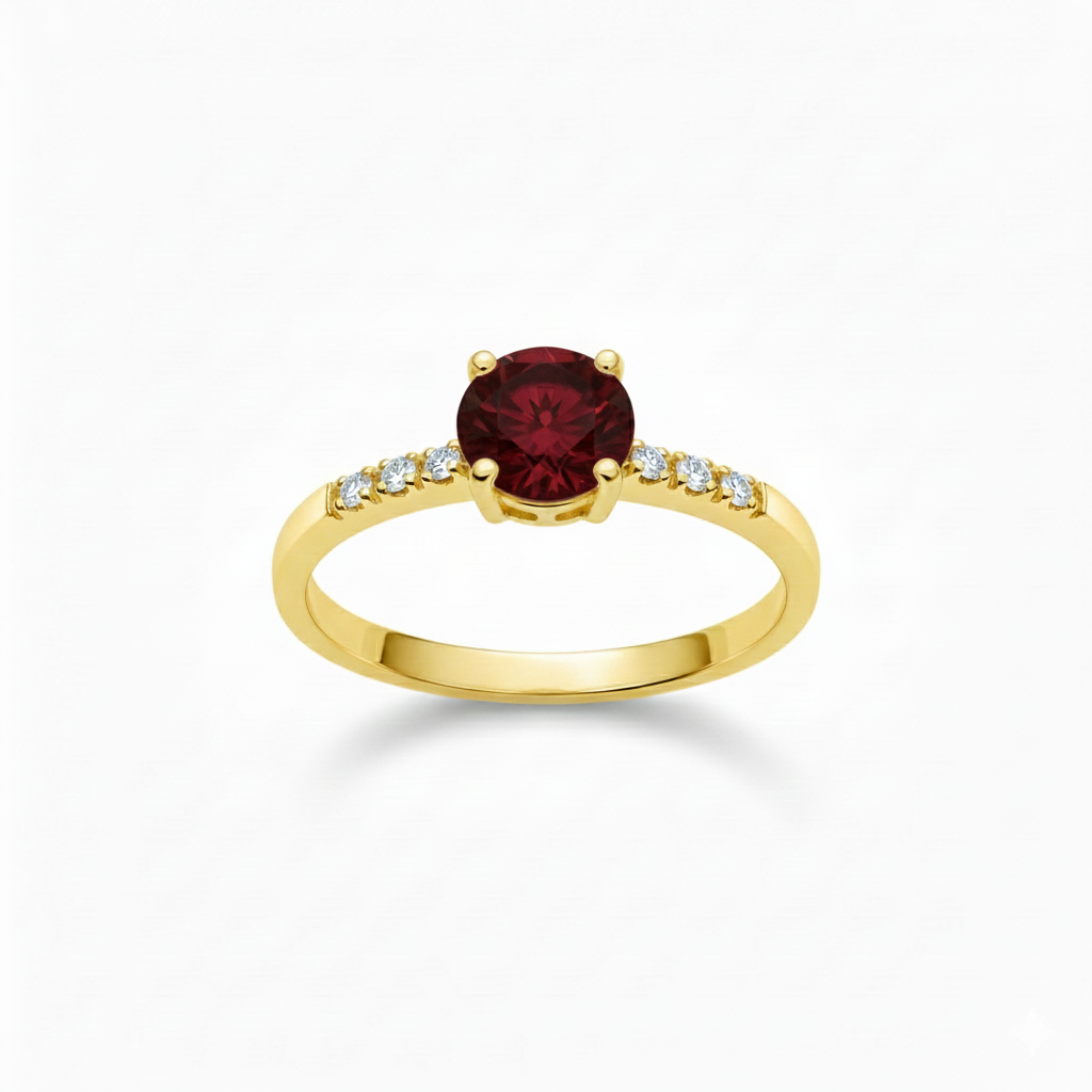 Anillo Solitario Princesa Oro 18k