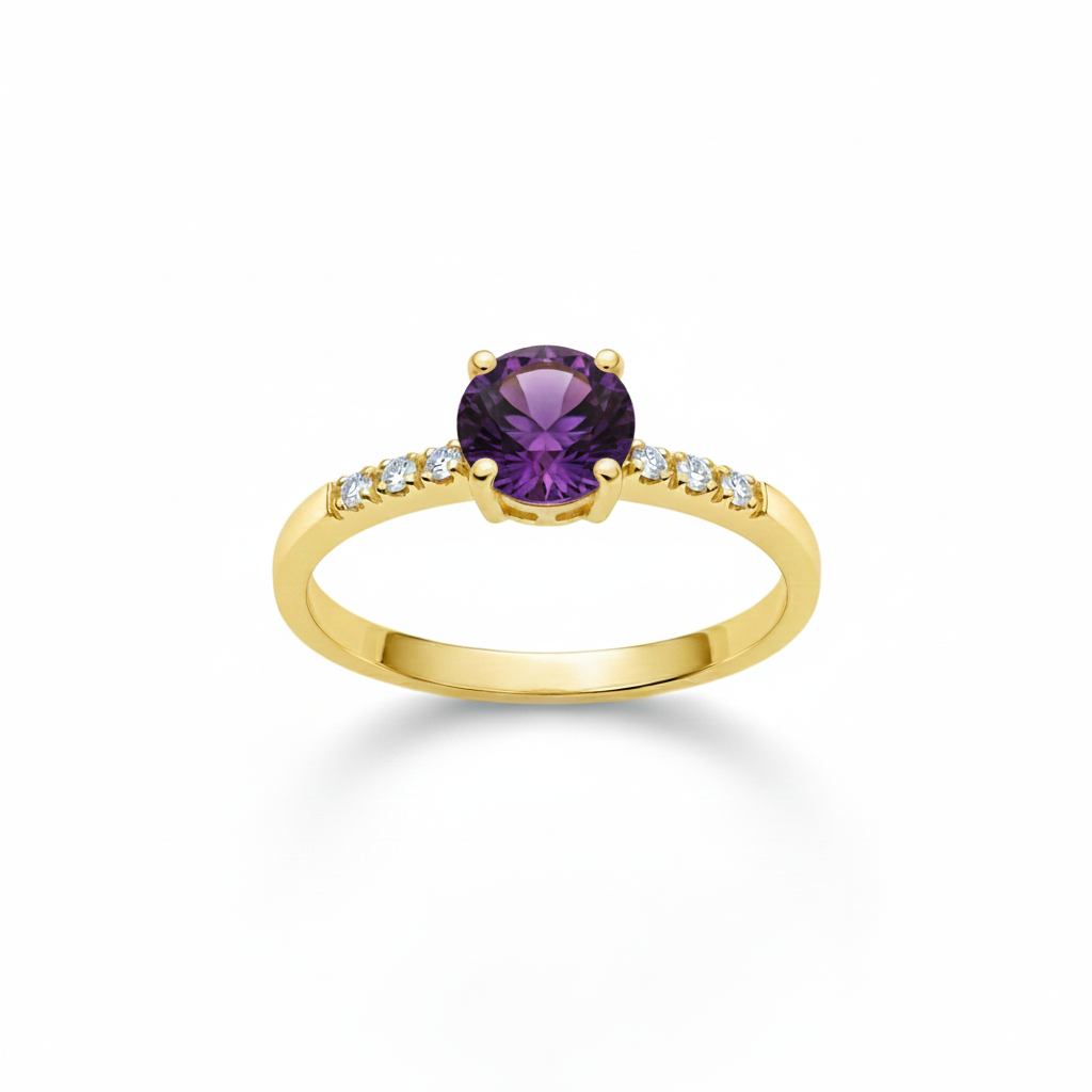 Anillo Solitario Princesa Oro 18k