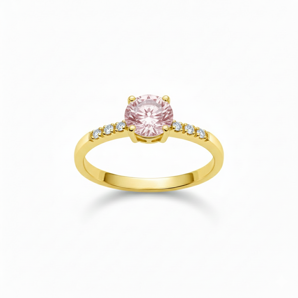 Anillo Solitario Princesa Oro 18k