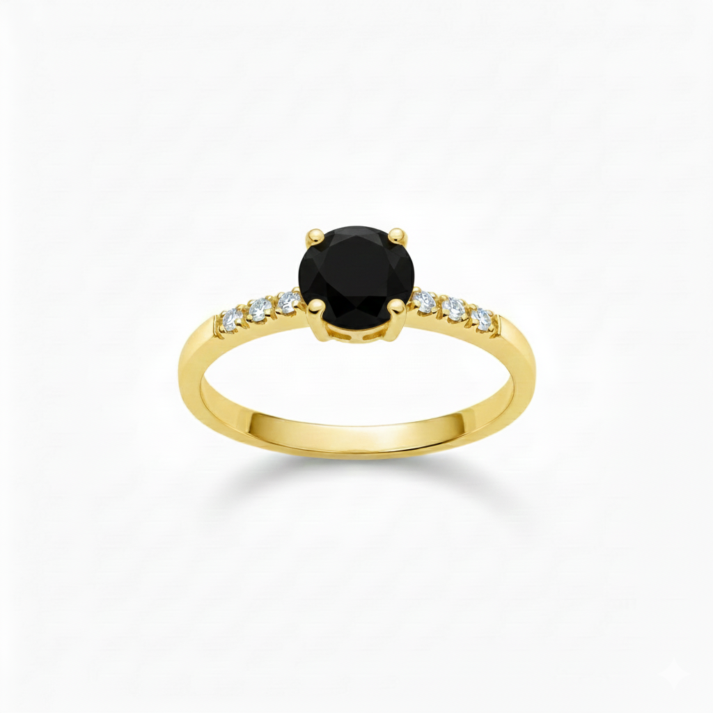Anillo Solitario Princesa Oro 18k