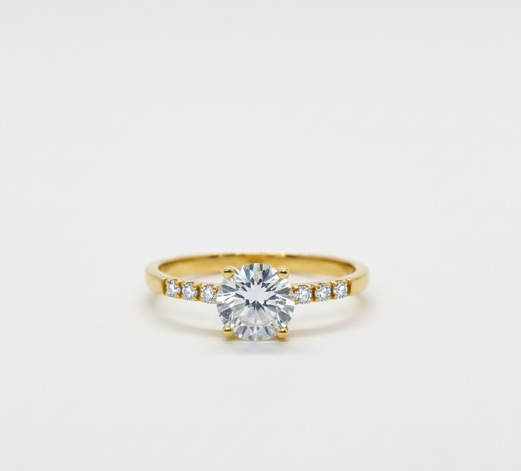 Anillo Solitario Princesa Oro 18k