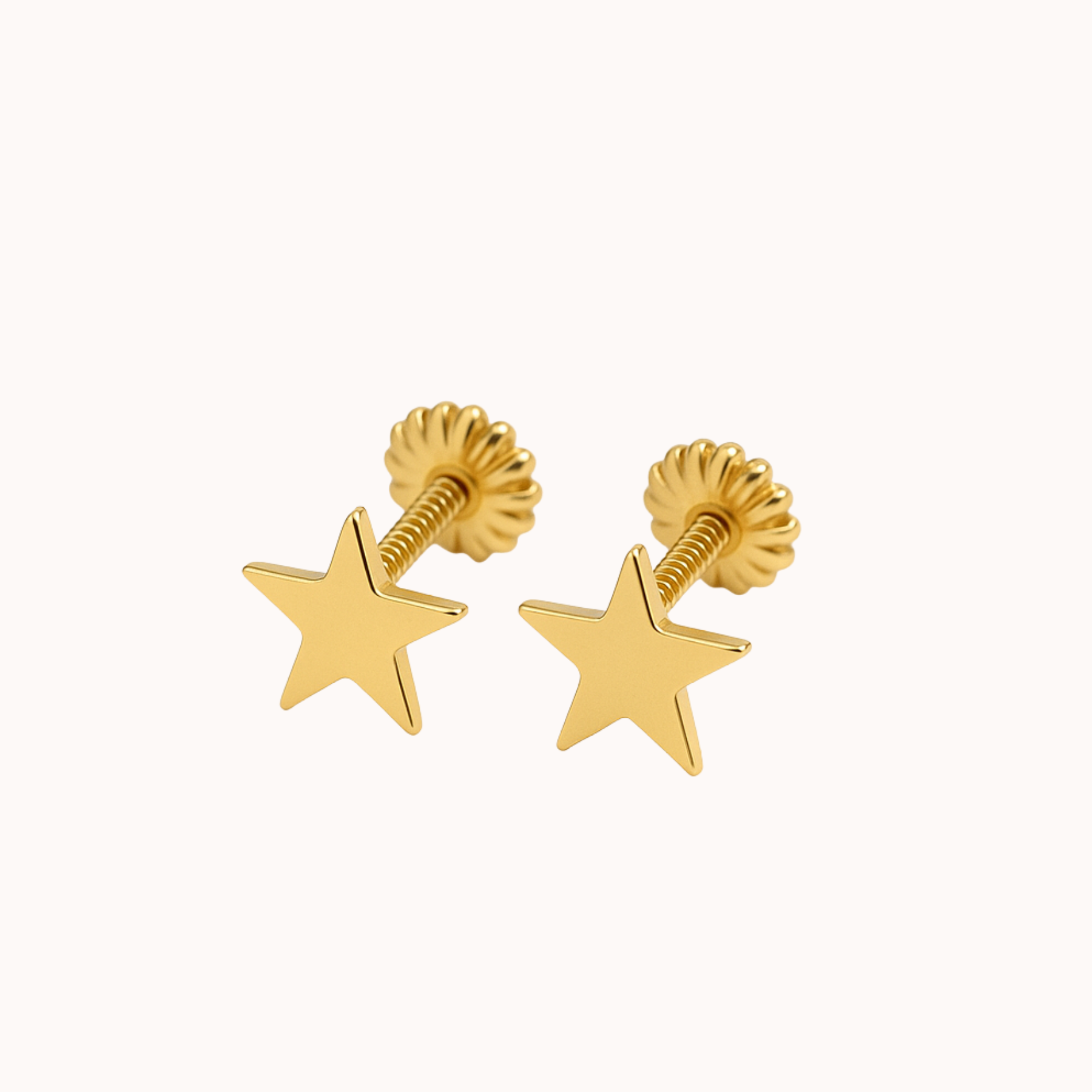 Aros Estrella Oro 18k