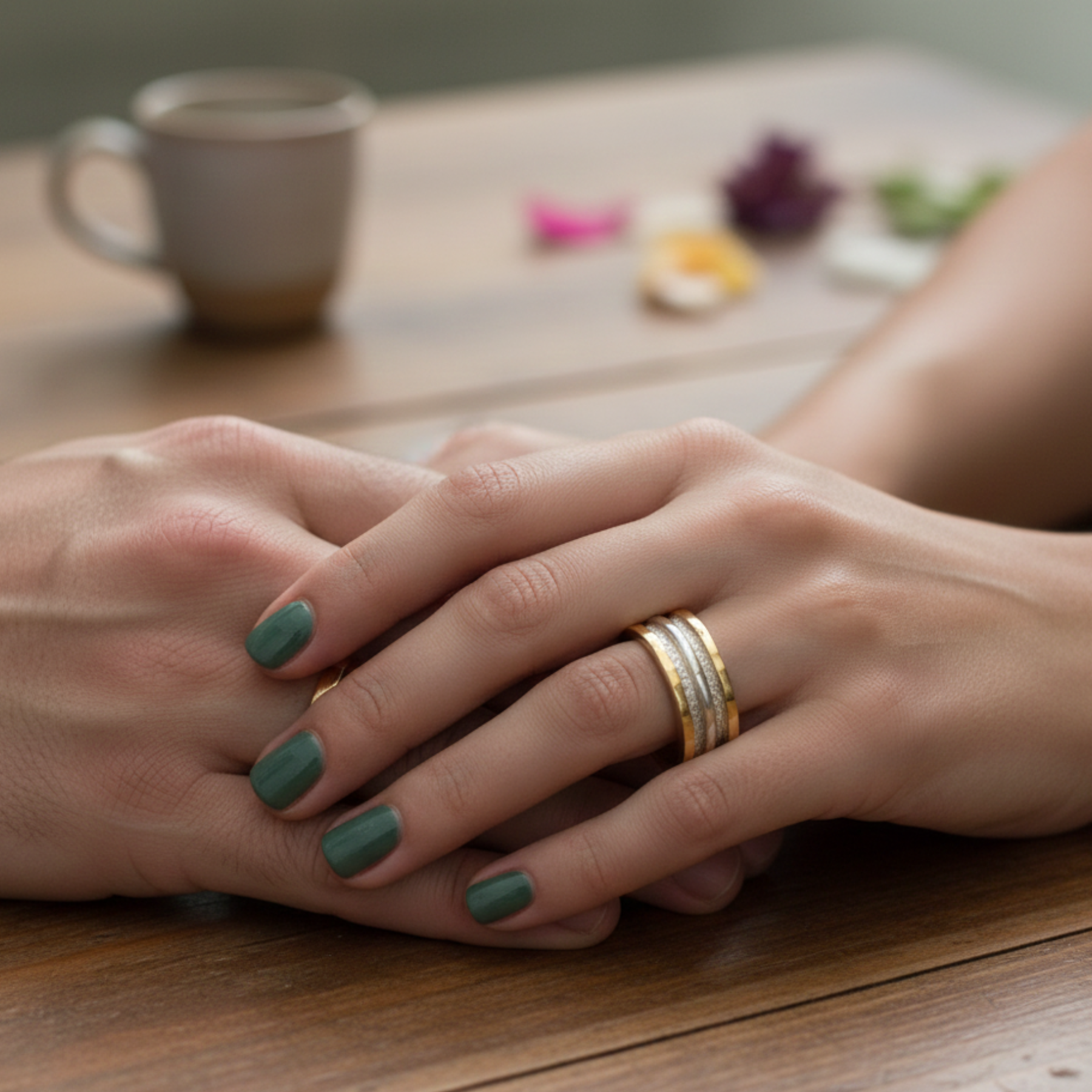 Argollas de Matrimonio Inglesas Satinadas 7mm Plata Nacional con aplicaciones de Oro 14k