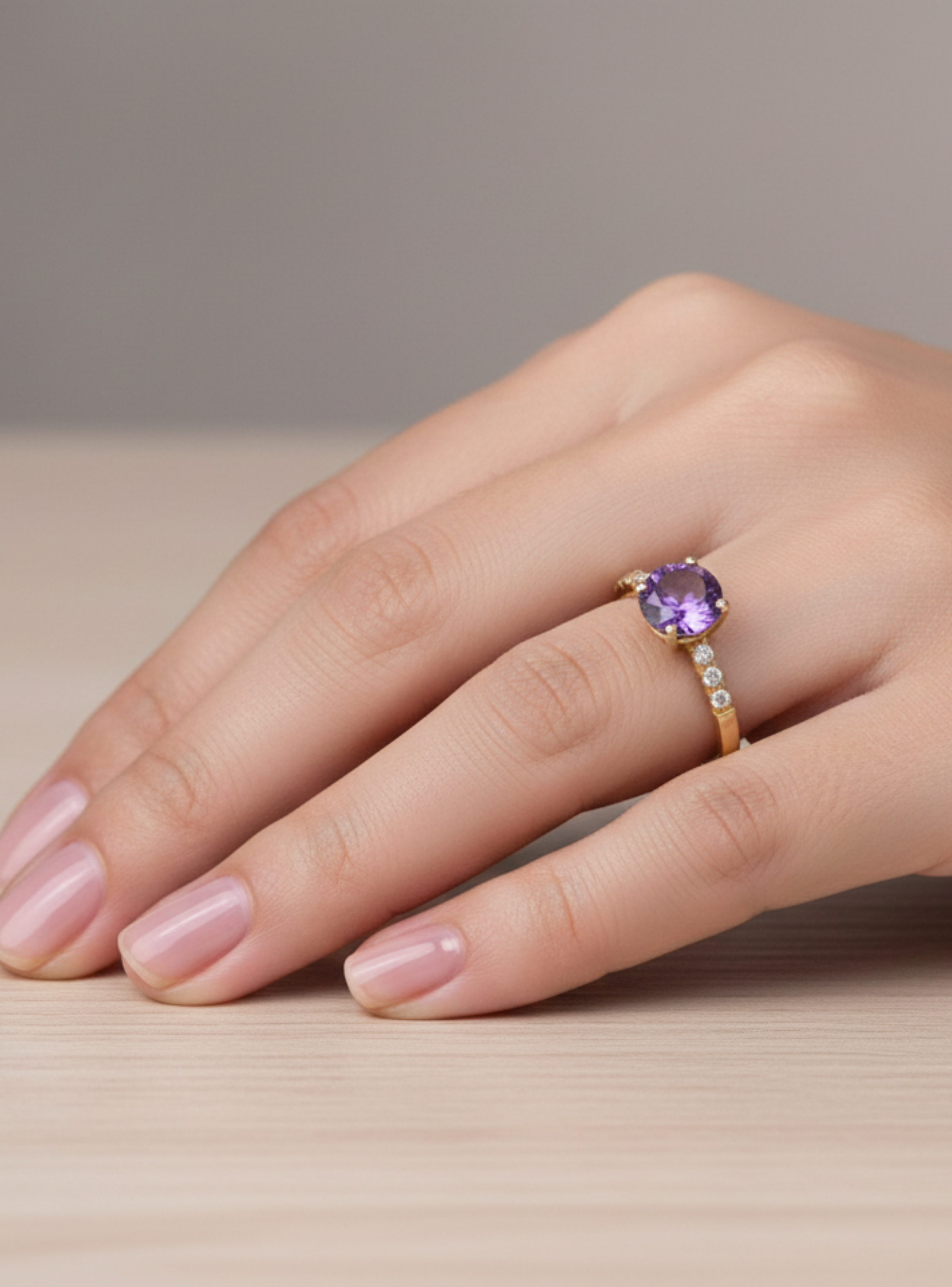 Anillo Solitario Princesa Oro 18k