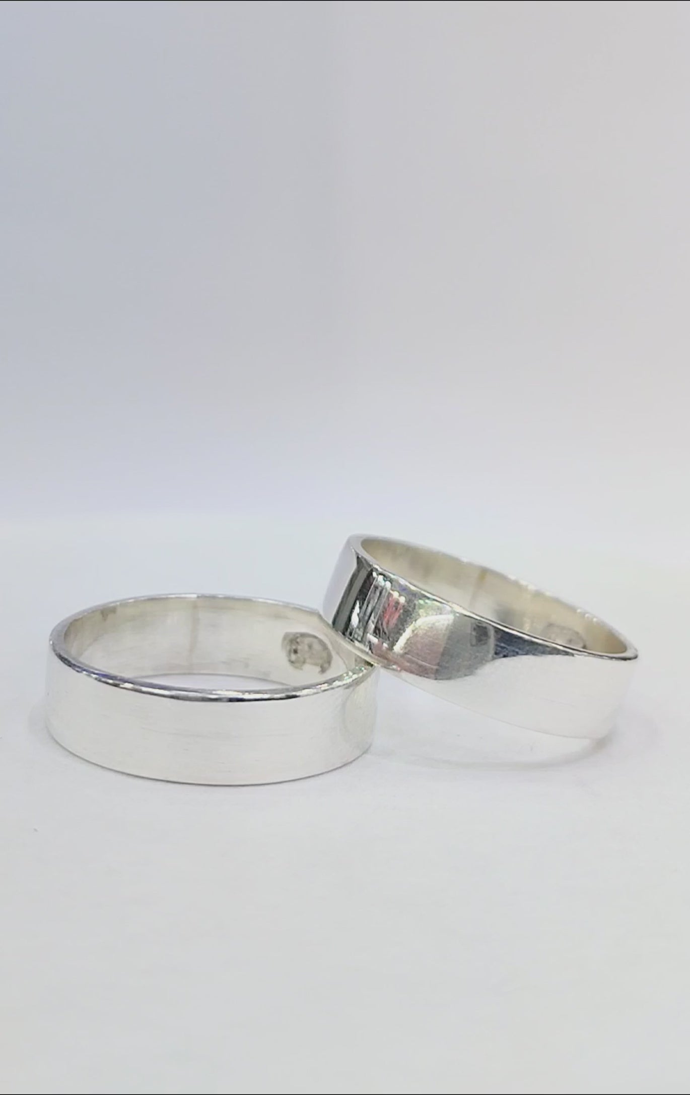 Argollas de Matrimonio Planas 5mm Plata Nacional