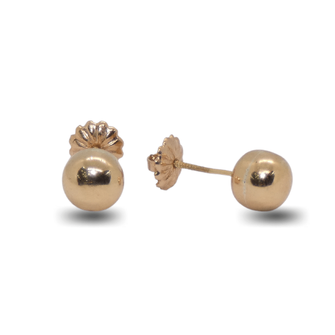 Aros Bolita N 5 Oro 18k