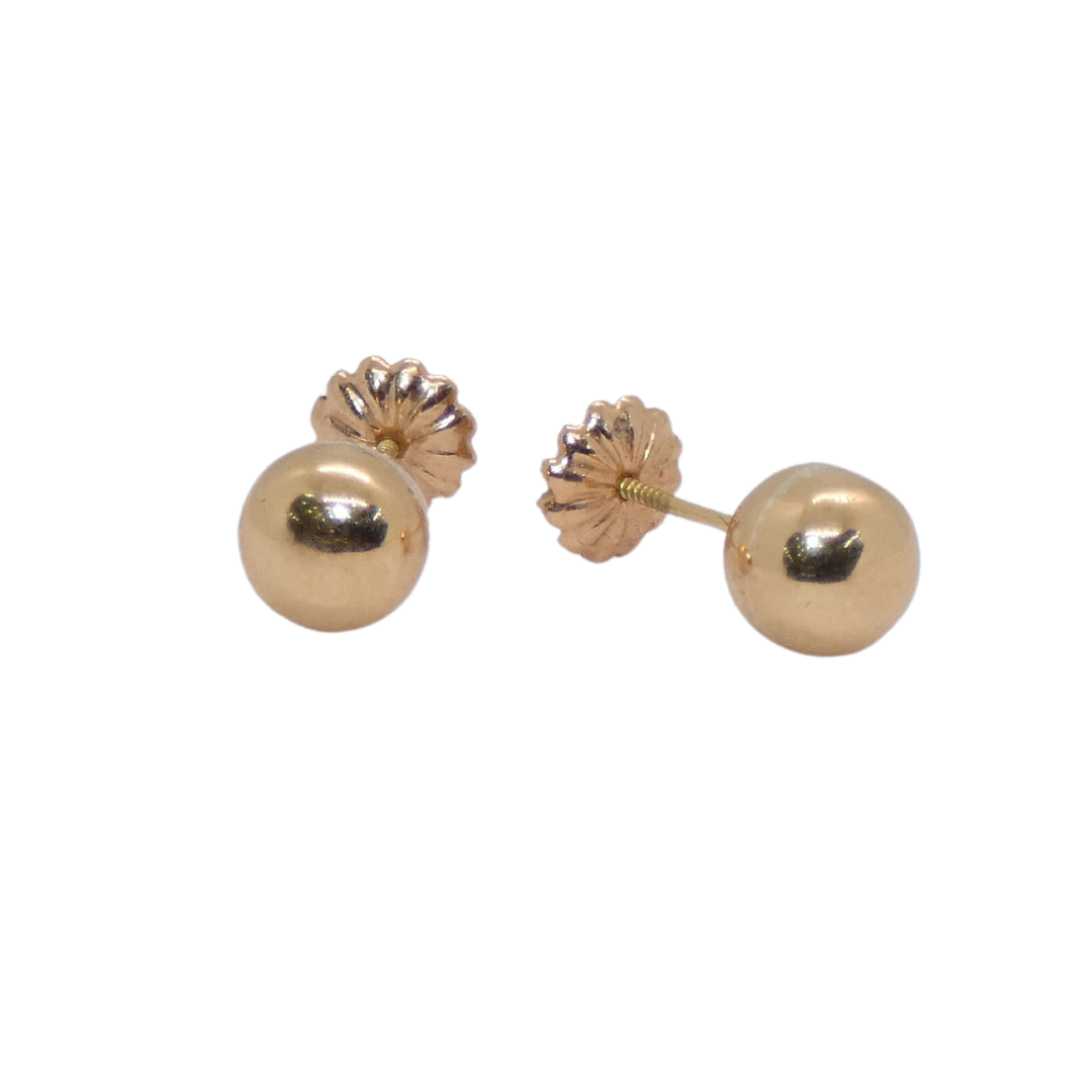 Aros Bolita N 3 Oro 18k