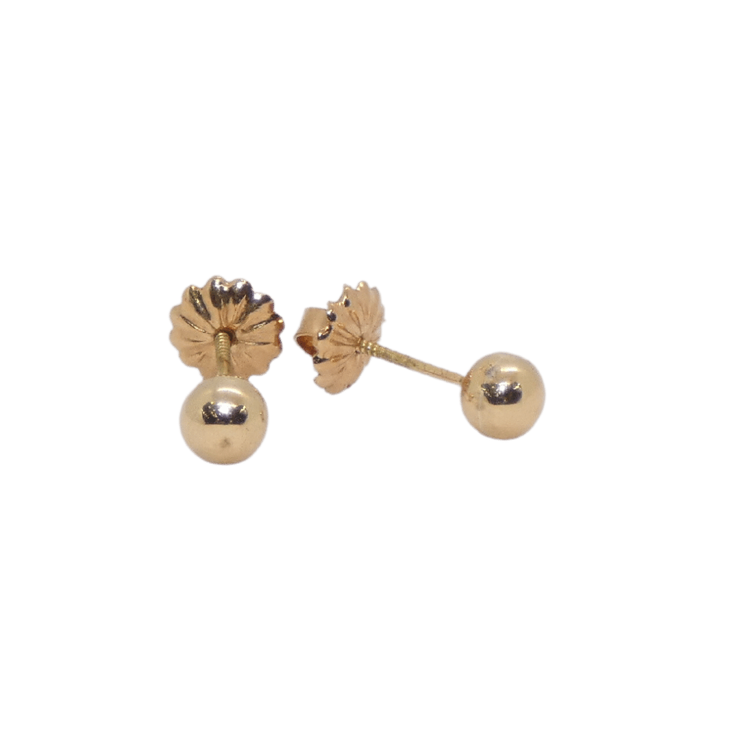 Aros Bolita N 1 Oro 18k