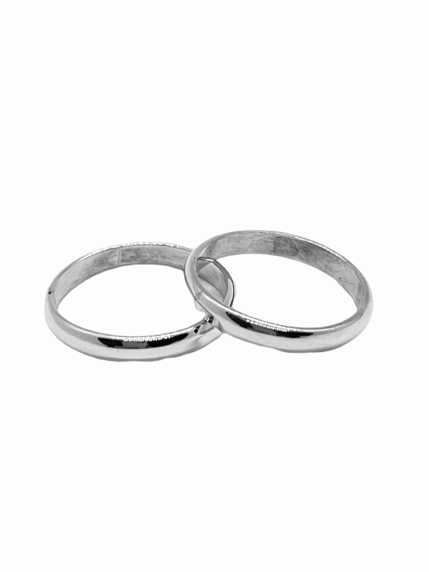 Argollas de Matrimonio Media Caña 3mm Plata Nacional