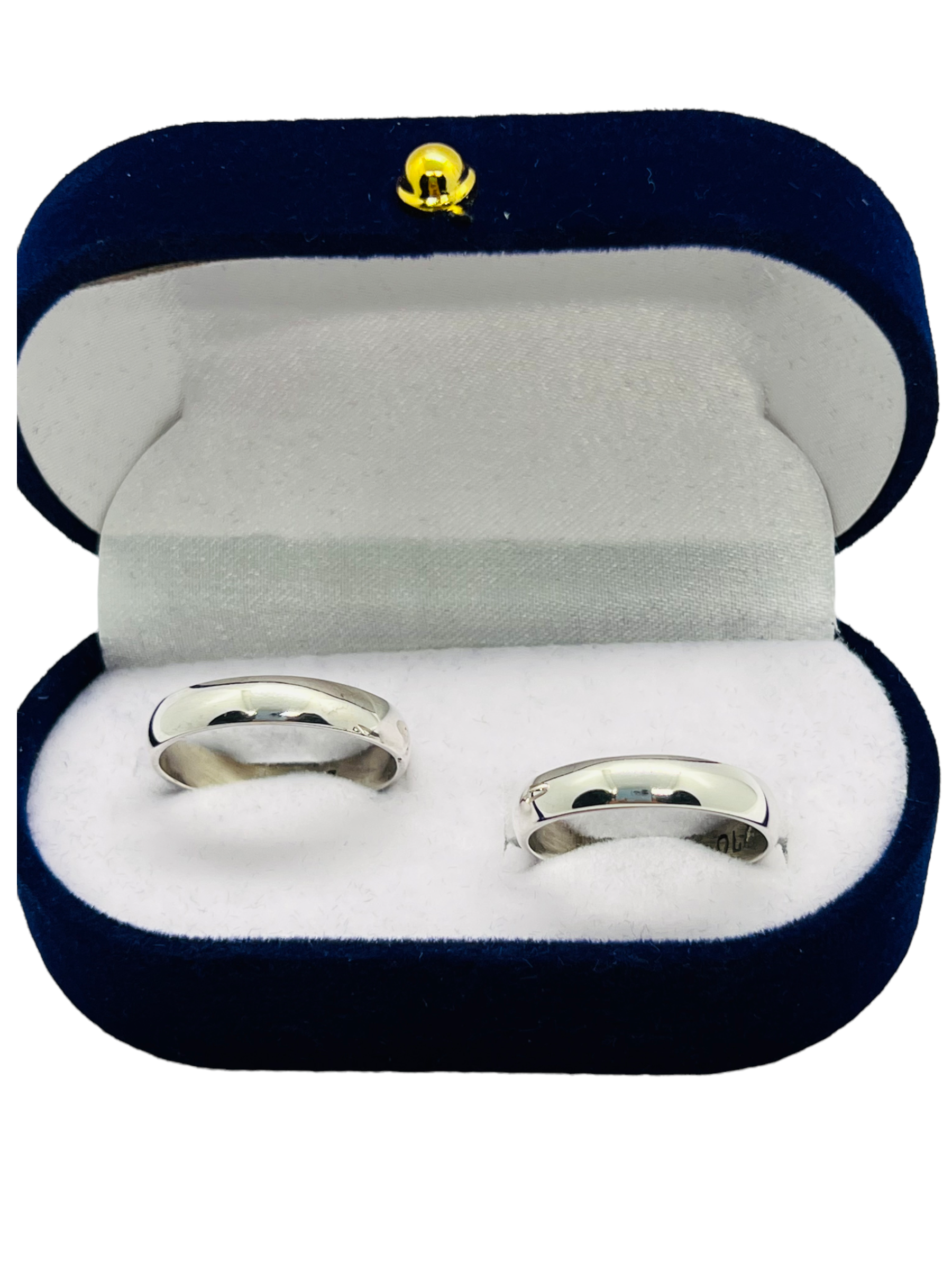 Argollas de Matrimonio Media Caña 4mm Plata Nacional