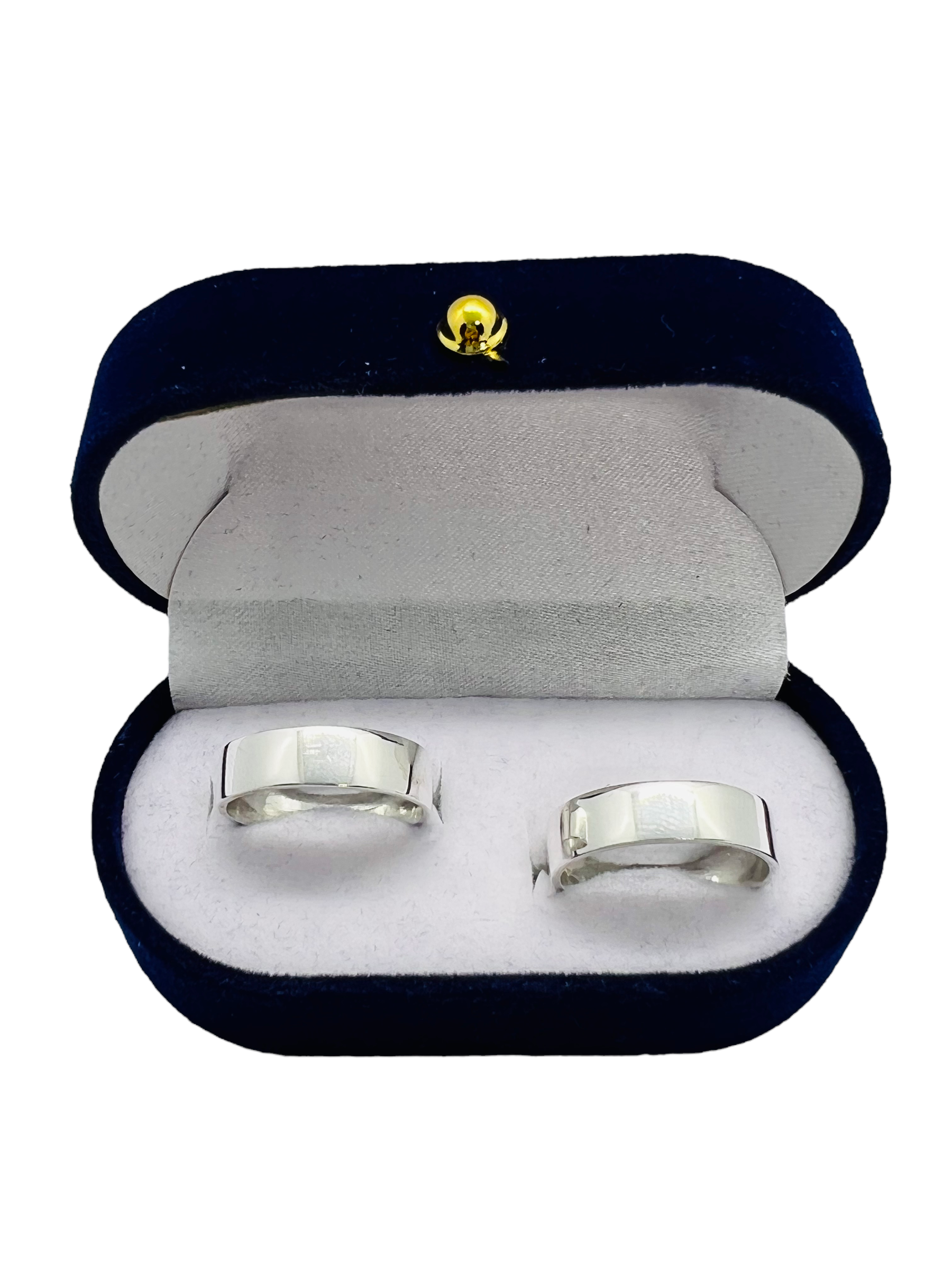 Argollas de Matrimonio Planas 5mm Plata Nacional