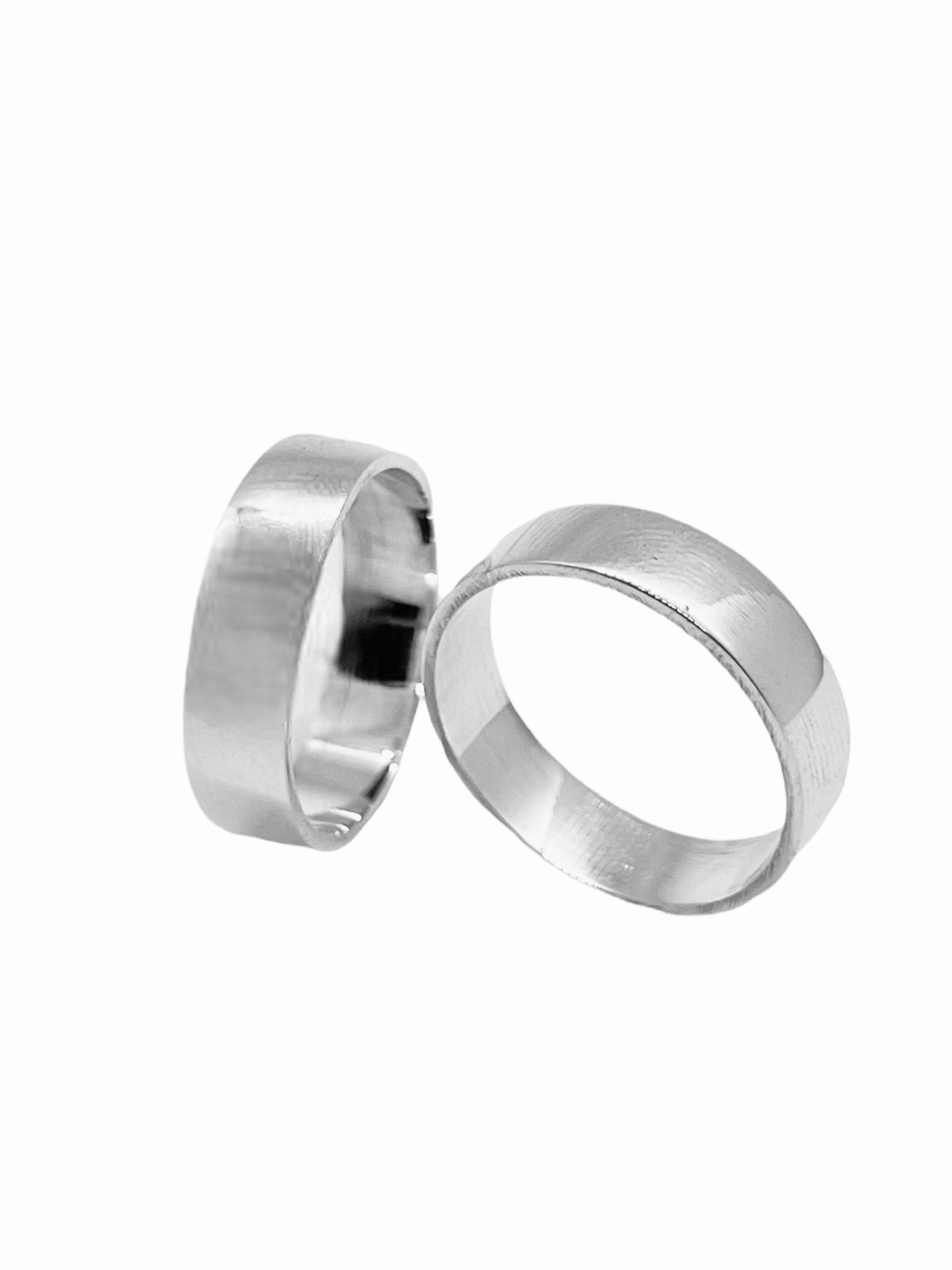 Argollas de Matrimonio Planas 5mm Plata Nacional