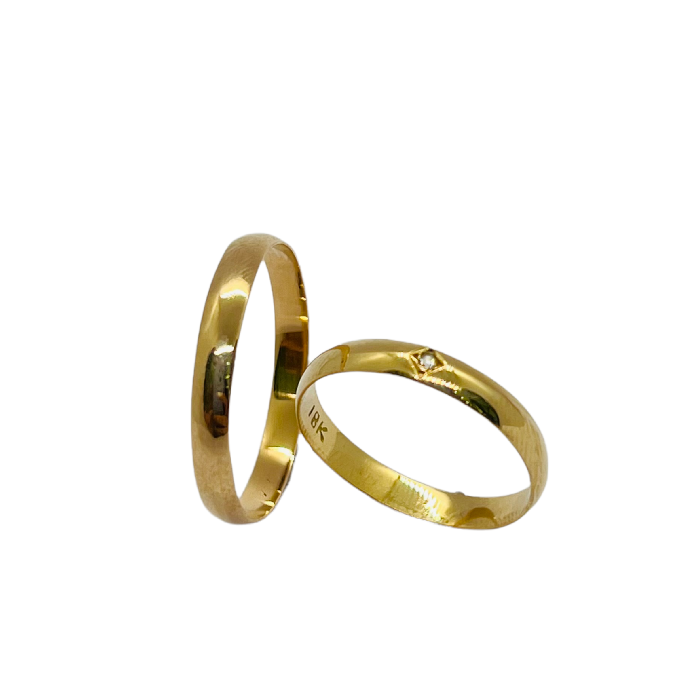 Argollas de Matrimonio Media Caña 3mm Oro 18k