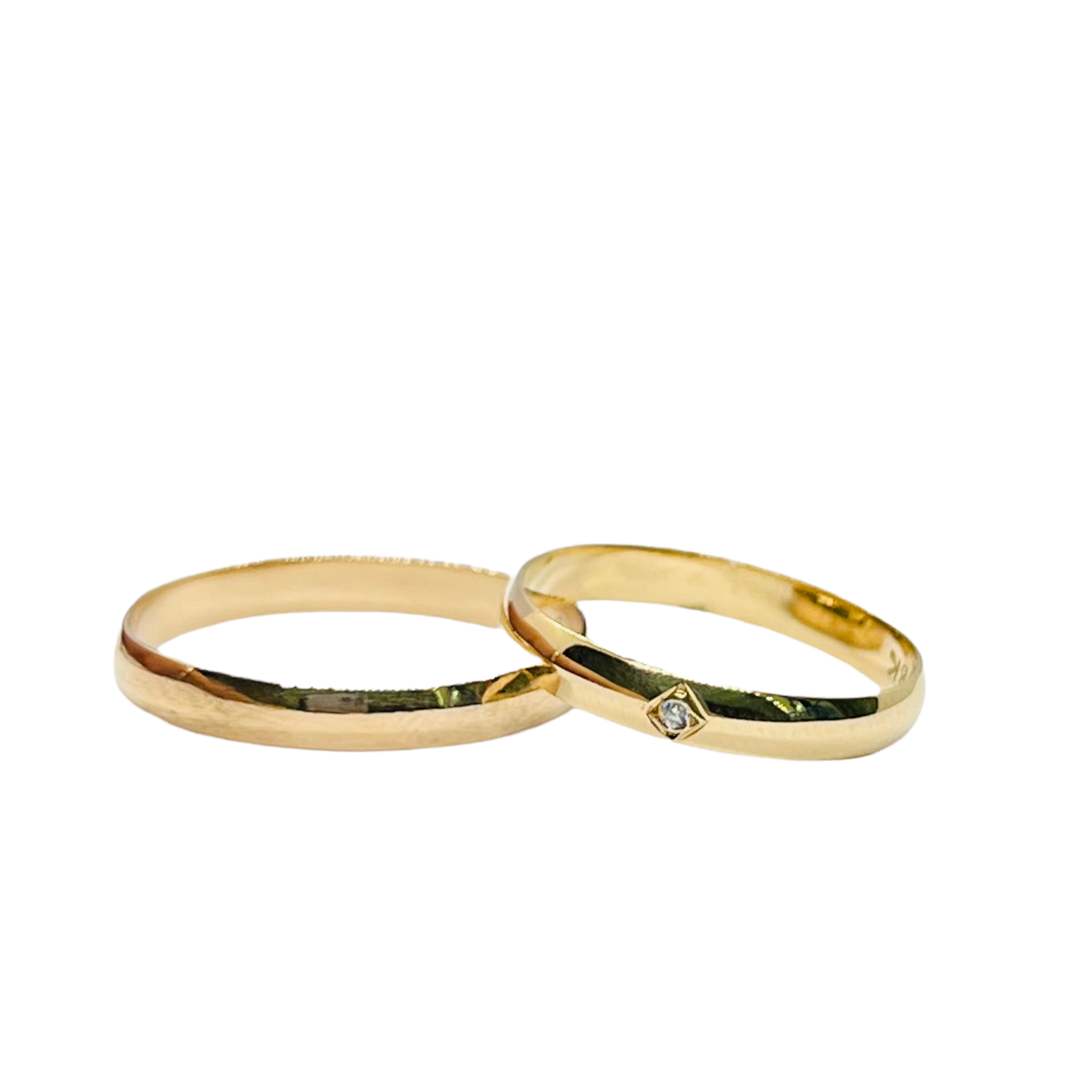 Argollas de Matrimonio Media Caña 3mm Oro 18k