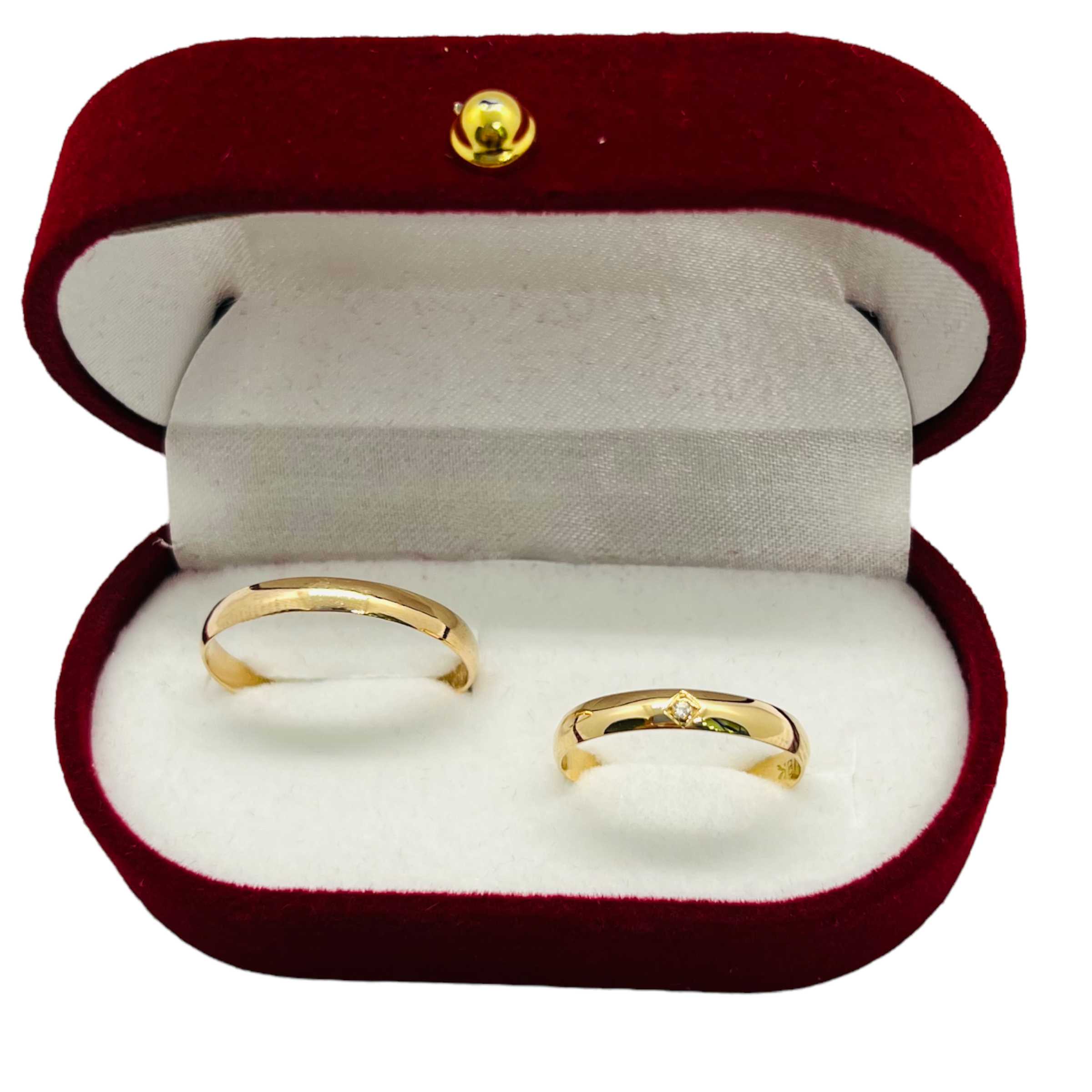 Argollas de Matrimonio Media Caña 3mm Oro 18k