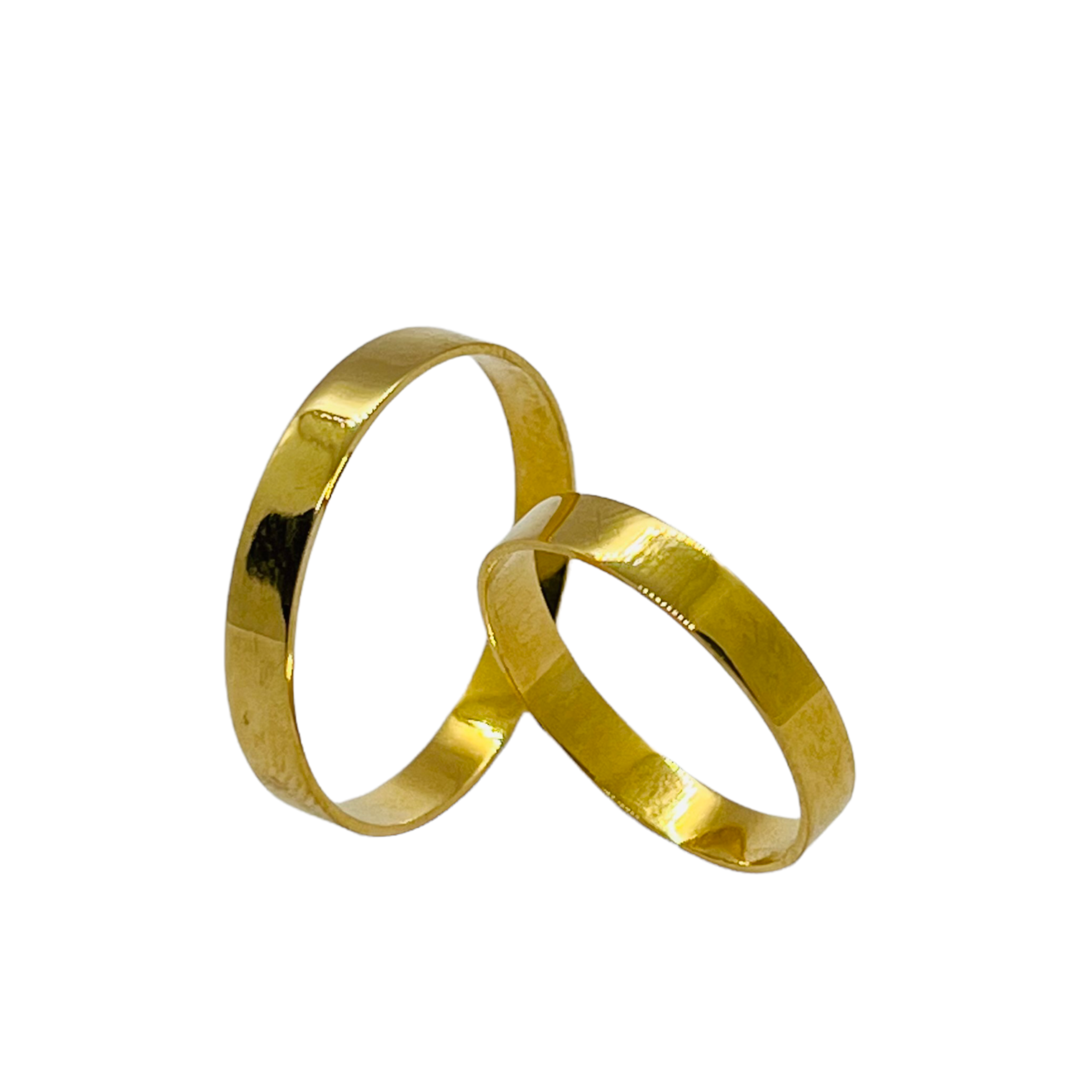 Argollas de Matrimonio Planas 3mm Oro 18k
