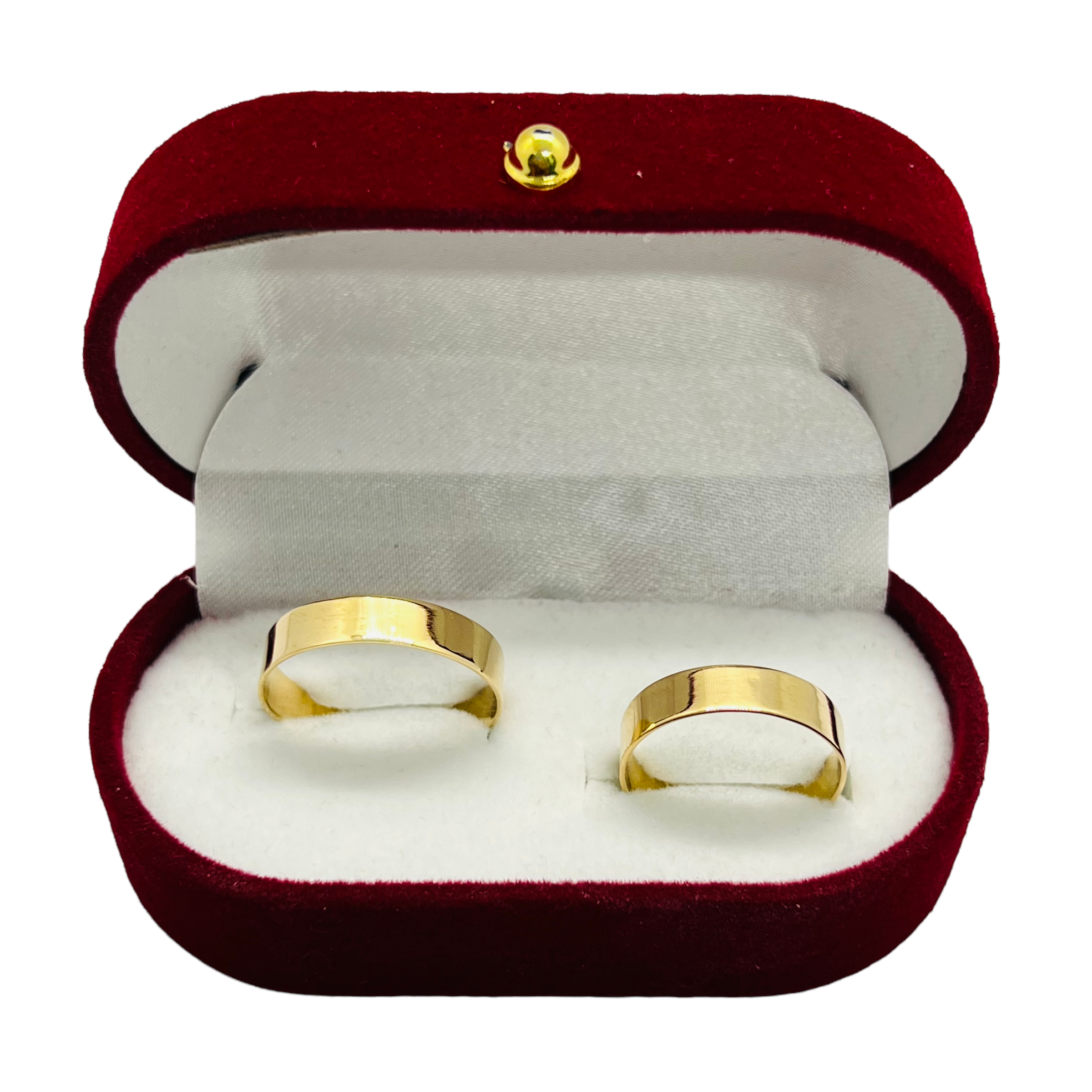 Argollas de Matrimonio Planas 4mm Oro 18k