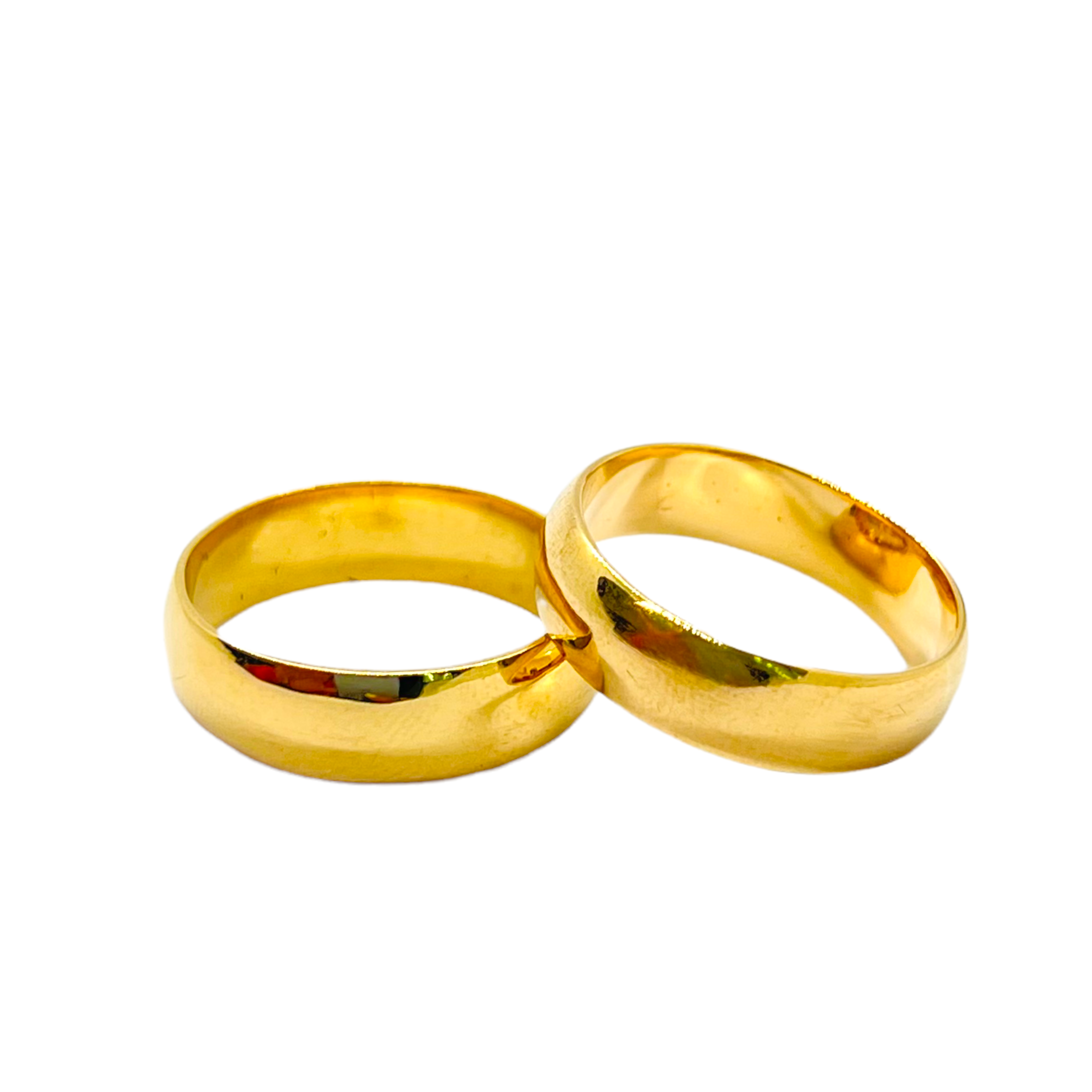 Argollas de Matrimonio Media Caña 5mm Oro 18k