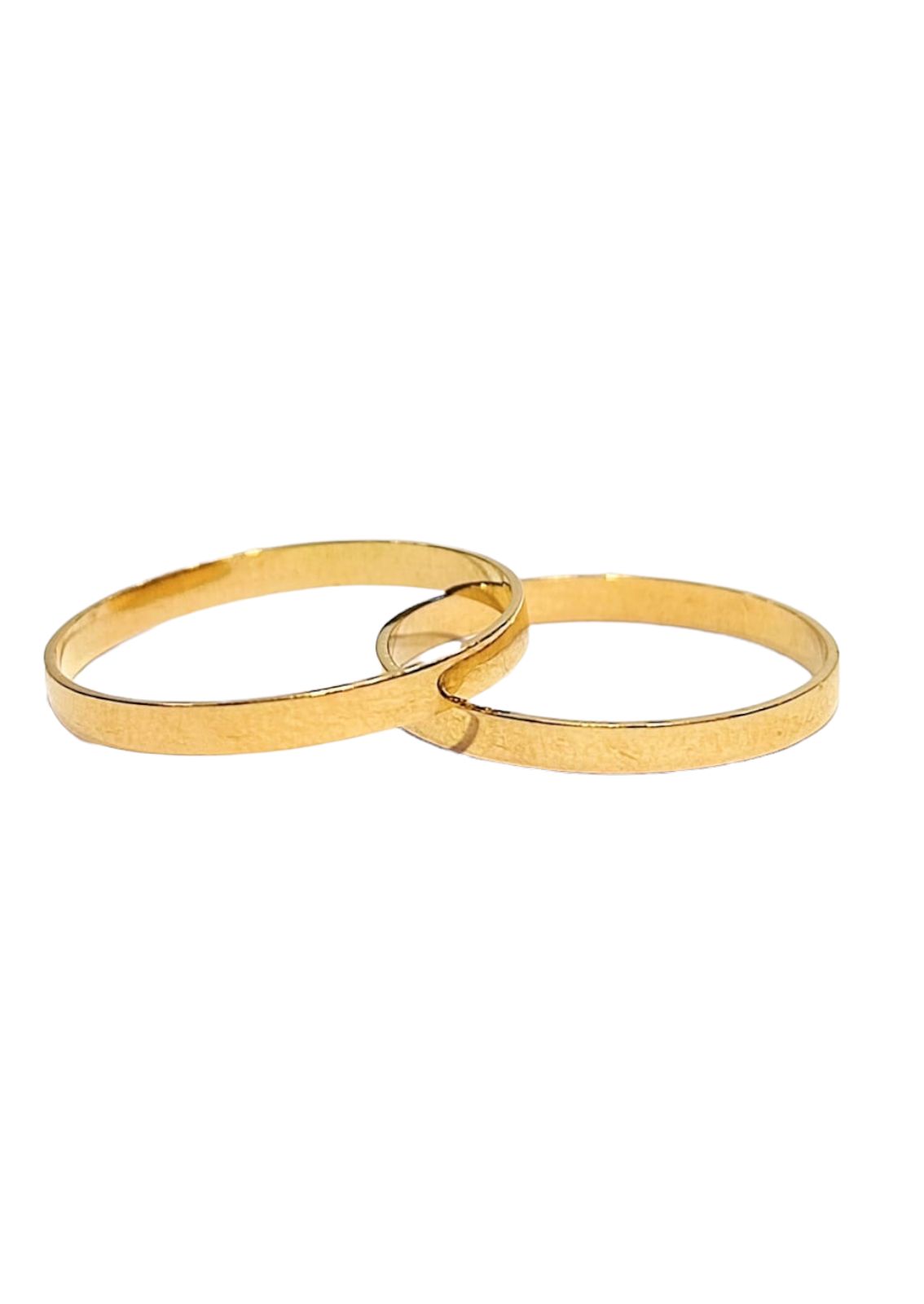 Argollas Ilusión de Matrimonio Planas 2mm Oro 18k