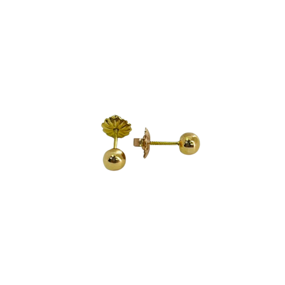 Aros Bolita N 2 Oro 18k