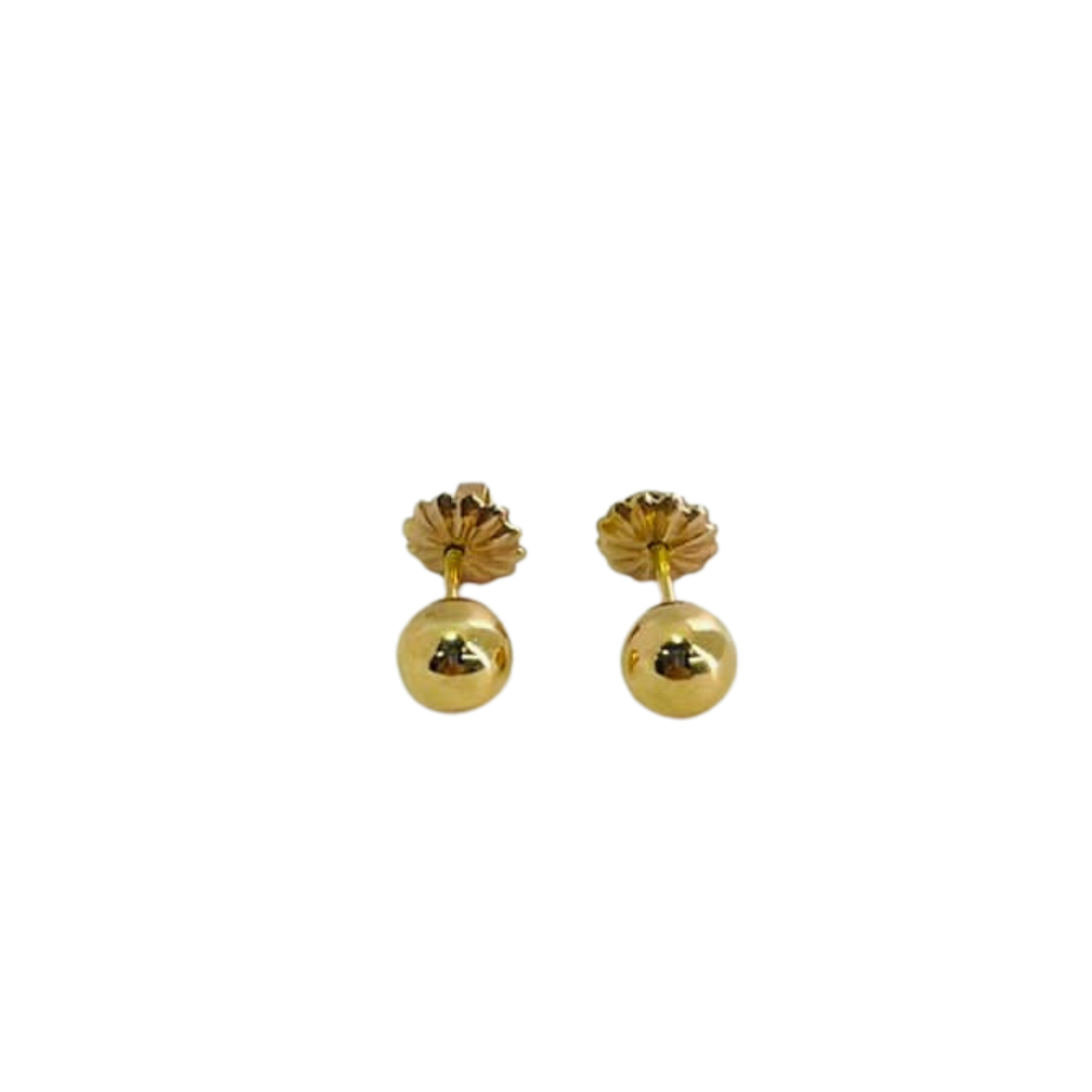 Aros Bolita N 3 Oro 18k