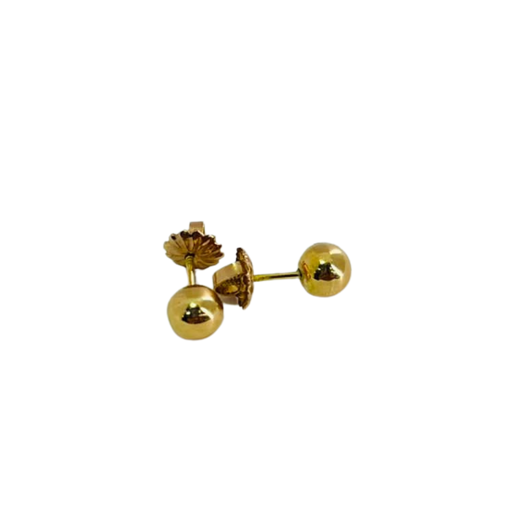 Aros Bolita N 3 Oro 18k
