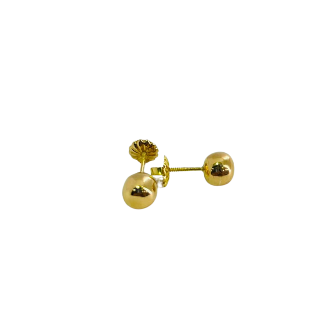 Aros Bolita N 4 Oro 18k