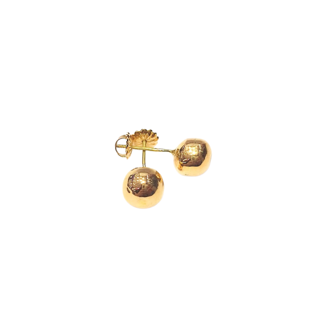 Aros Bolita N 6 Oro 18k