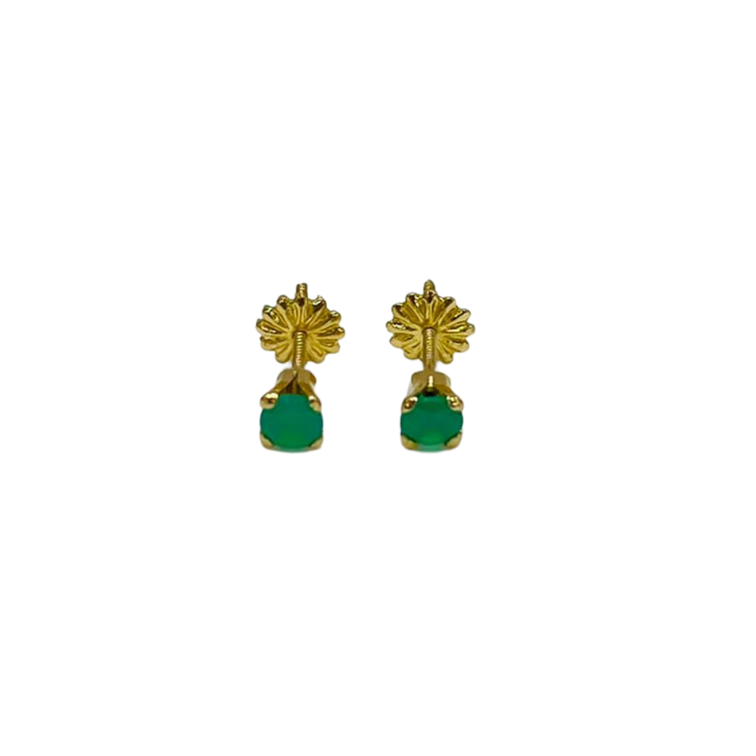 Aros Chispa Grandes de Colores Oro 18k
