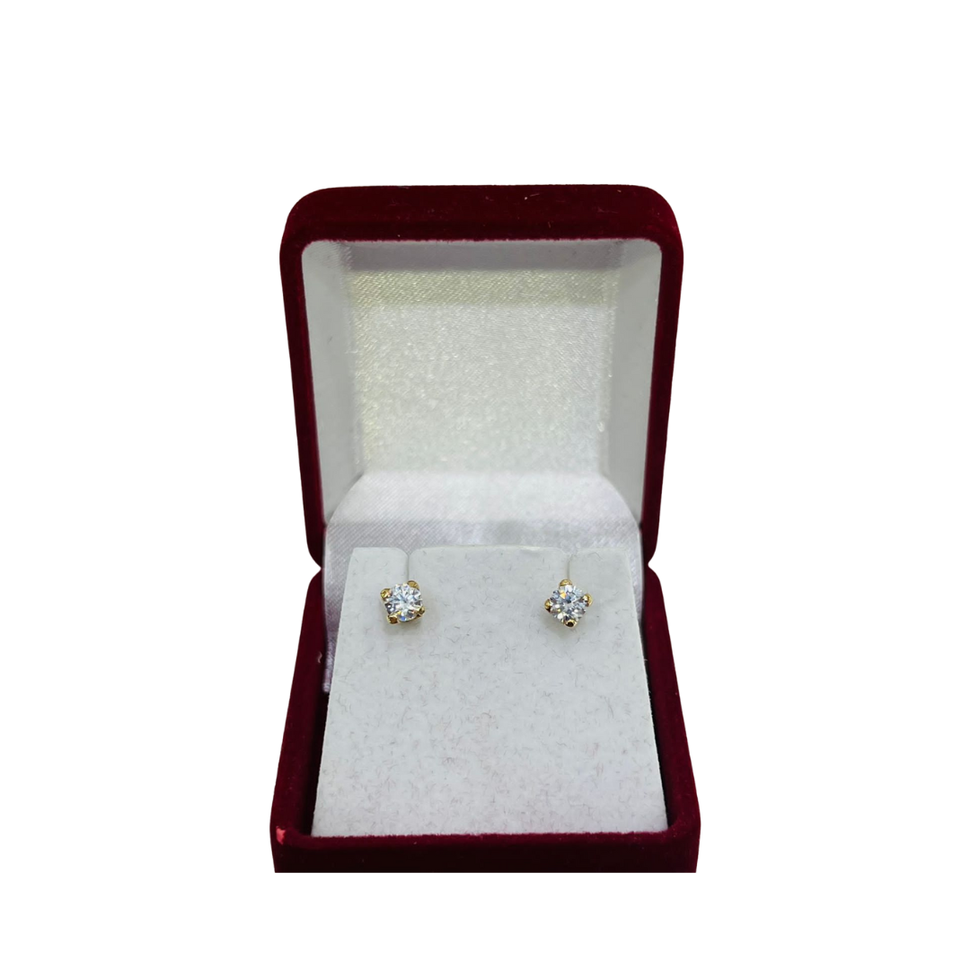 Aros Chispa Grandes de Colores Oro 18k