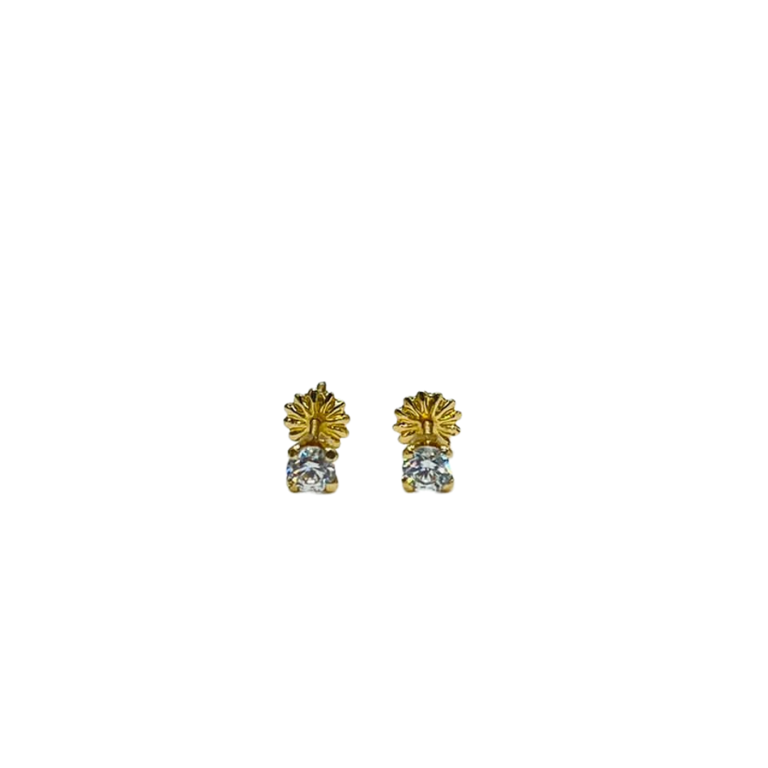 Aros Chispa Grandes de Colores Oro 18k