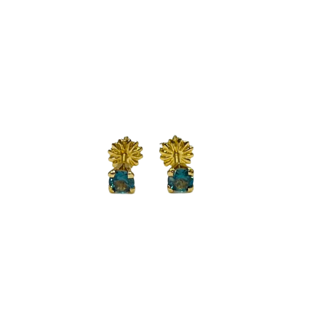 Aros Chispa Grandes de Colores Oro 18k