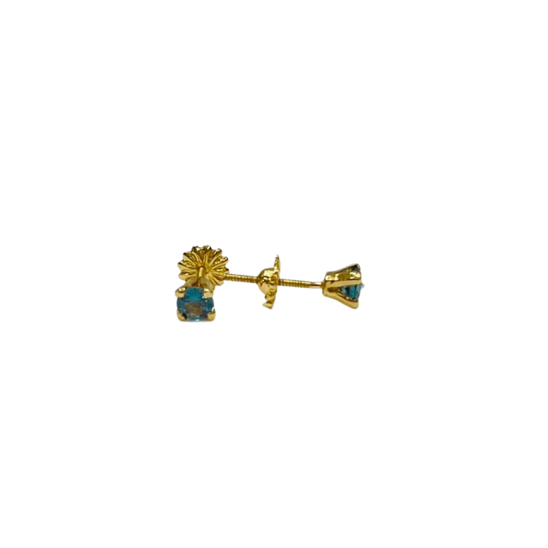 Aros Chispa Grandes de Colores Oro 18k