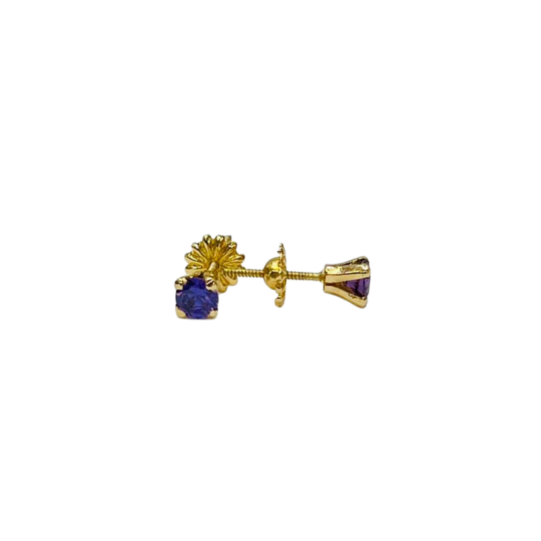 Aros Chispa Grandes de Colores Oro 18k