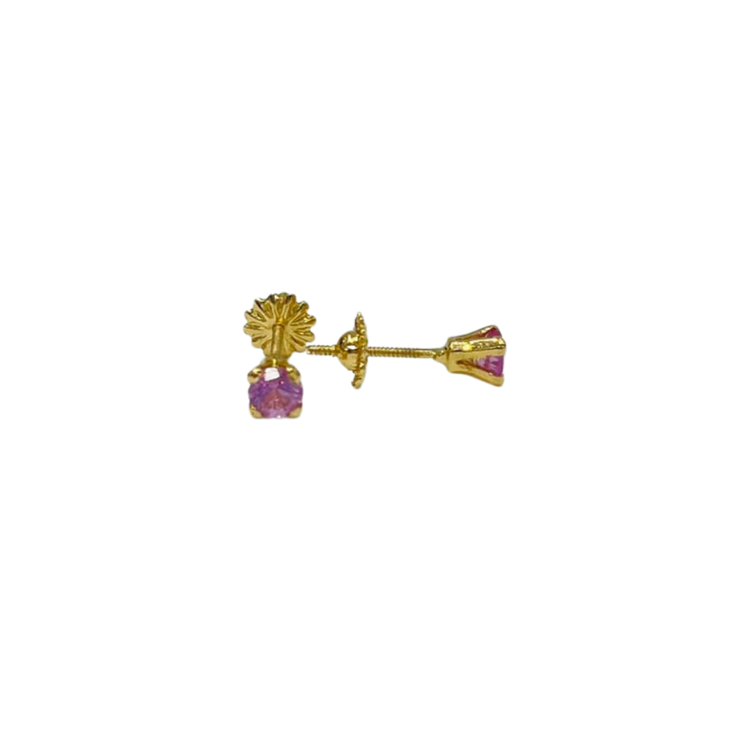 Aros Chispa Grandes de Colores Oro 18k