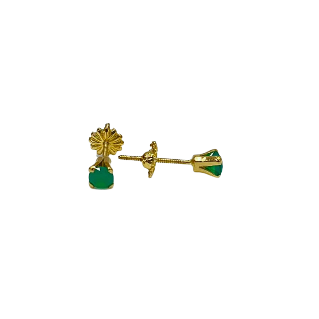 Aros Chispa Grandes de Colores Oro 18k