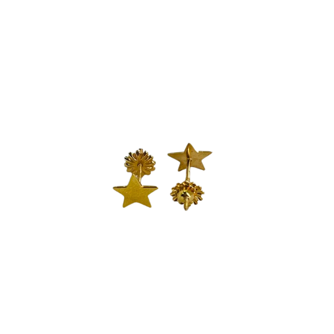 Aros Estrella Oro 18k