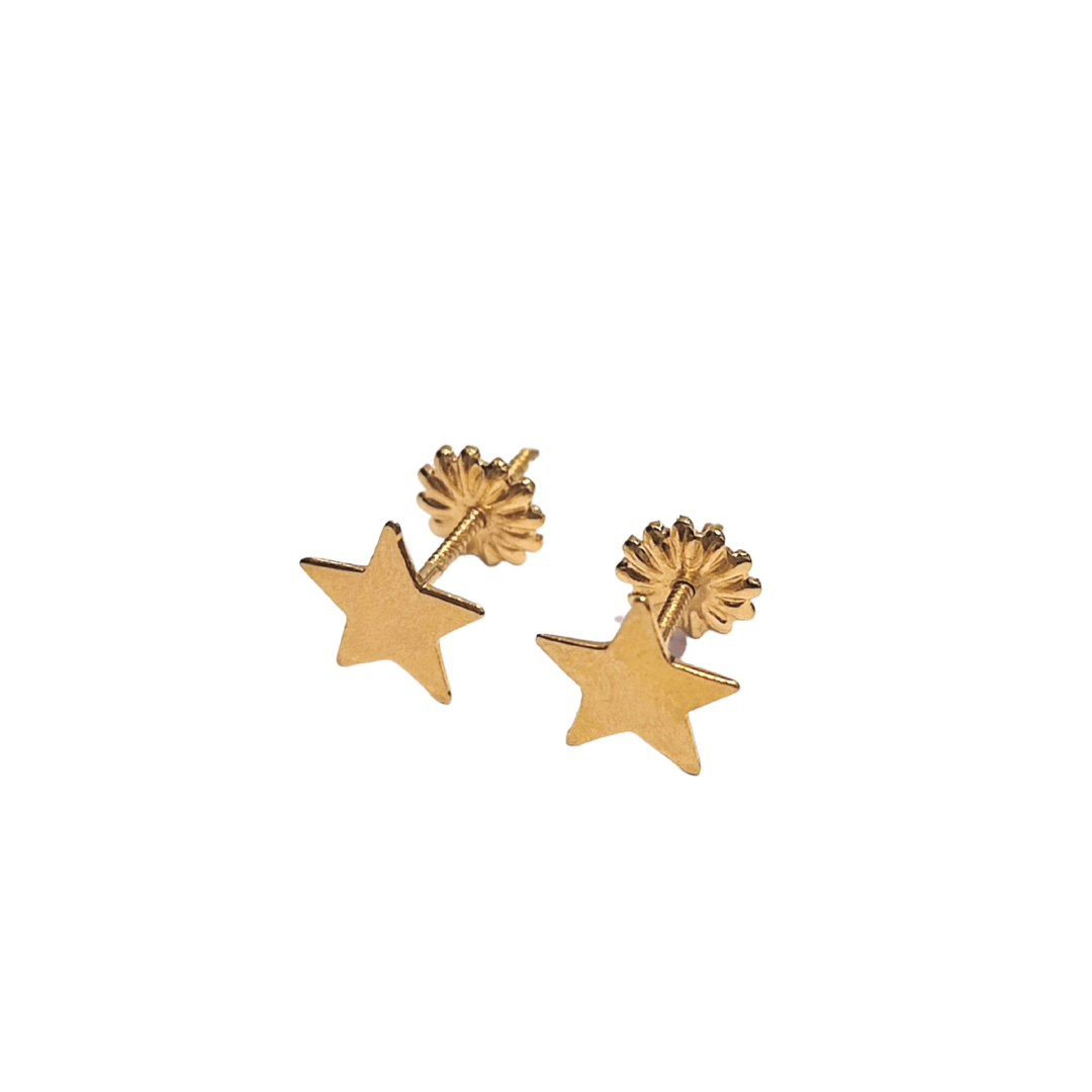 Aros Estrella Oro 18k