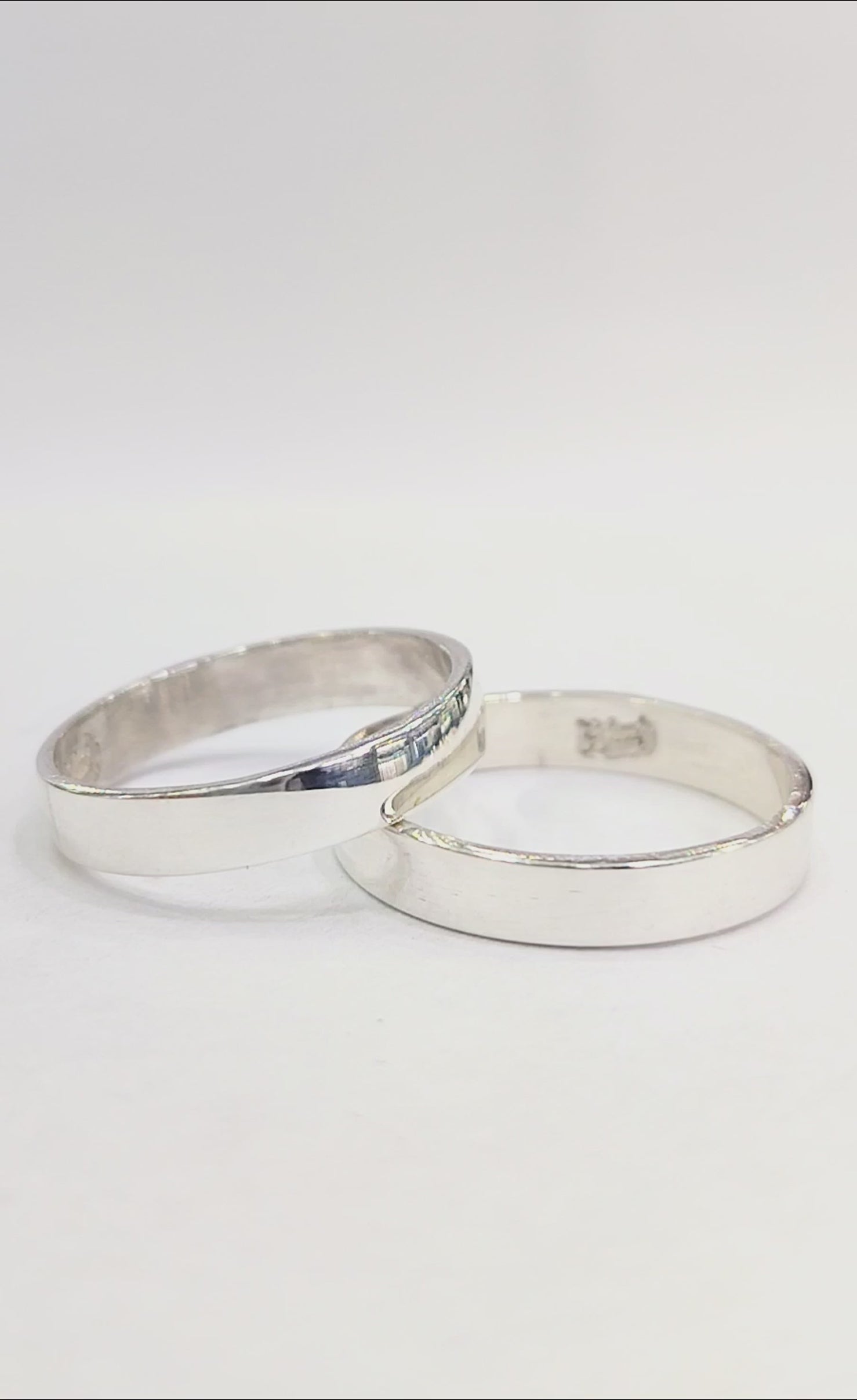 Argollas de Matrimonio Planas 3mm Plata Nacional