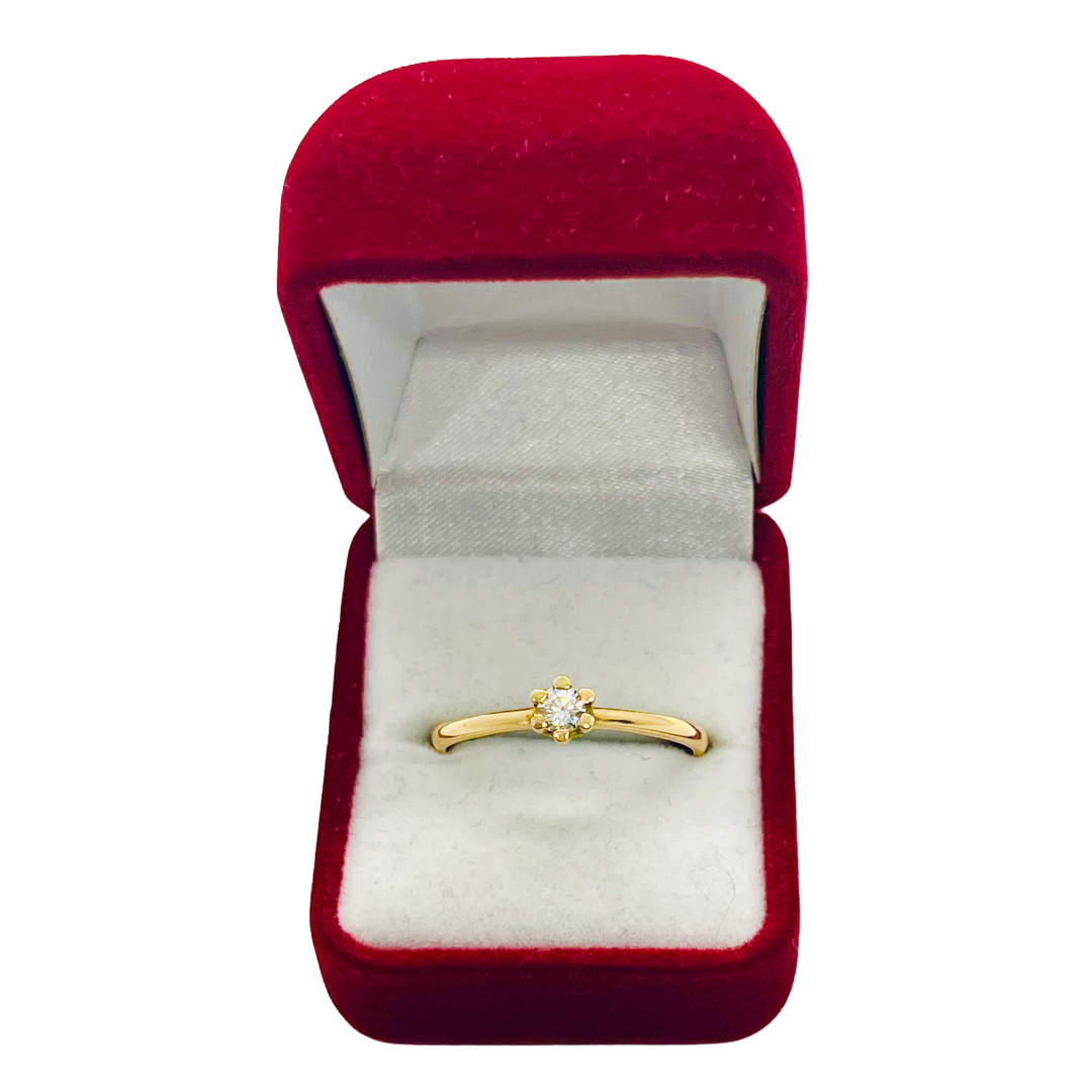 Anillo Solitario  6 grifas tradicional Oro 18k